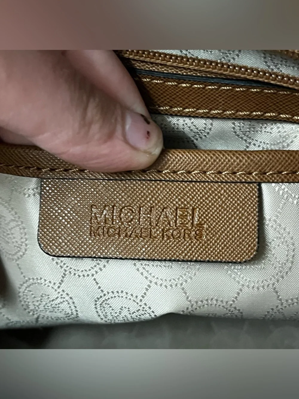 MICHAEL KORS Acorn Colorblock Selma Satchel Tote Shoulder Bag